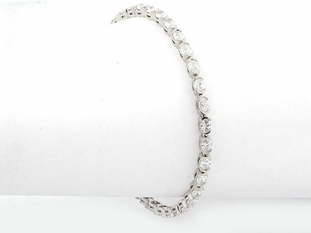 14 kt witgouden armband met 5.03 lab gekweekte diamant - afbeelding 9 van  9