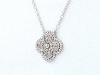 14 kt witgouden hanger met ketting - afbeelding 2 van  8