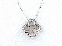 14 kt witgouden hanger met ketting - afbeelding 3 van  8