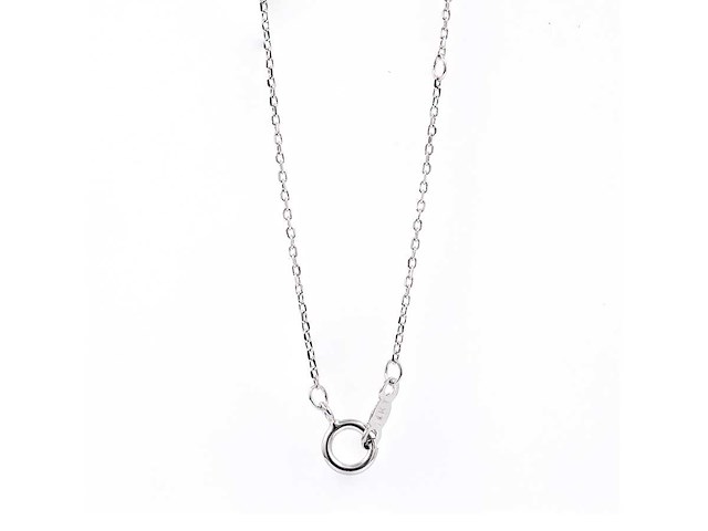 14 kt witgouden hanger met ketting - afbeelding 7 van  8