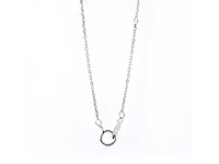 14 kt witgouden hanger met ketting - afbeelding 7 van  8