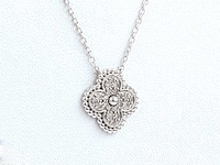 14 kt witgouden hanger met ketting - afbeelding 8 van  8