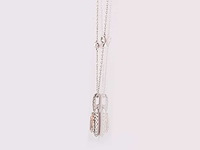 14 kt witgouden ketting met hanger met 1,77 ct in het laboratorium gekweekte diamant - afbeelding 4 van  8
