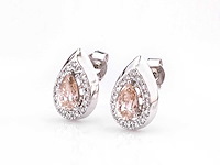 14 kt witgouden oorbel met 1.39 cts lab grown diamond - afbeelding 3 van  7