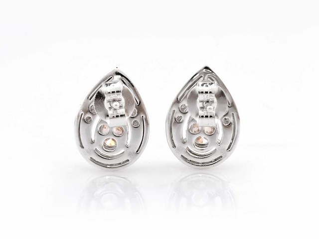 14 kt witgouden oorbel met 1.39 cts lab grown diamond - afbeelding 5 van  7