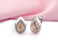 14 kt witgouden oorbel met 1.39 cts lab grown diamond - afbeelding 7 van  7