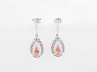 14 kt witgouden oorbel met 1,90 ct in het laboratorium gekweekte diamant - afbeelding 2 van  7