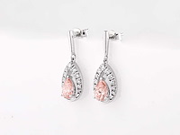 14 kt witgouden oorbel met 1,90 cts laboratoriumgekweekte diamant - afbeelding 3 van  7