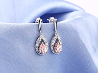 14 kt witgouden oorbel met 1,90 cts laboratoriumgekweekte diamant - afbeelding 7 van  7