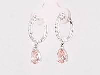 14 kt witgouden oorbel met 1.98 ct lab grown diamond - afbeelding 1 van  8