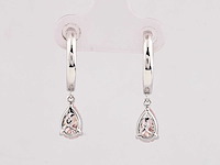 14 kt witgouden oorbel met 1.98 ct lab grown diamond - afbeelding 3 van  8