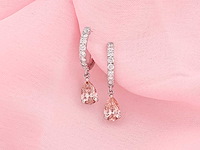 14 kt witgouden oorbel met 1.98 ct lab grown diamond - afbeelding 6 van  8