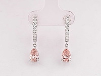 14 kt witgouden oorbel met 1.98 ct lab grown diamond - afbeelding 8 van  8