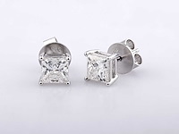 14 kt witgouden oorbel met 2.0 ct lab grown diamond - afbeelding 2 van  6