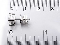 14 kt witgouden oorbel met 2.0 ct lab grown diamond - afbeelding 6 van  6