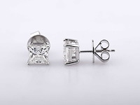 14 kt witgouden oorbel met 2,0 cts laboratoriumgekweekte diamant - afbeelding 3 van  6