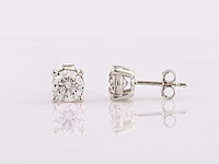 14 kt witgouden oorbel met 2,09 cent laboratoriumgekweekte diamant - afbeelding 1 van  7