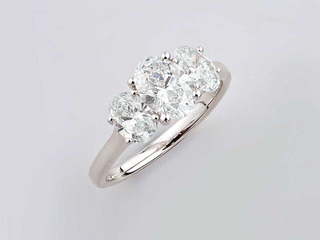 14 kt witgouden ring met 2,0 ct lab gekweekte diamant (maat -eu-54) - afbeelding 3 van  9