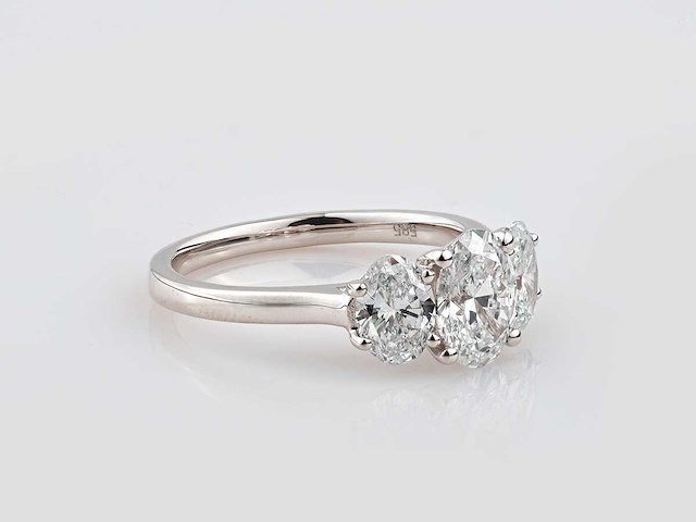 14 kt witgouden ring met 2,0 ct lab gekweekte diamant (maat -eu-54) - afbeelding 5 van  9