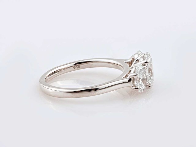 14 kt witgouden ring met 2,0 ct lab gekweekte diamant (maat -eu-54) - afbeelding 6 van  9