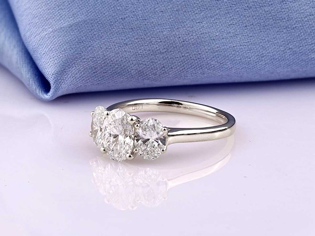 14 kt witgouden ring met 2,0 ct lab gekweekte diamant (maat -eu-54) - afbeelding 9 van  9