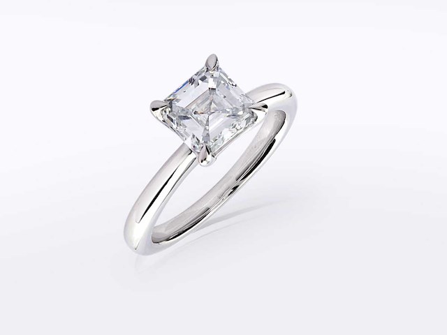 14 kt witgouden ring met 2.0 ct lab grown diamond (maat-eu-54) - afbeelding 7 van  7