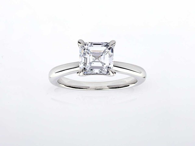 14 kt witgouden ring met 2,0 ct laboratoriumgekweekte diamant (maat-eu-54) - afbeelding 1 van  7