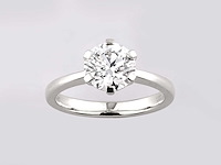 14 kt witgouden ring met 2.0 ct ronde lab grown diamant (maat-eu-54) - afbeelding 1 van  8