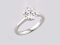 14 kt witgouden ring met 2,0 cts ronde laboratoriumgekweekte diamant (maat-eu-54) - afbeelding 7 van  8