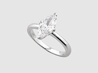 14 kt witgouden ring met 2.01cts lab grown diamond - afbeelding 7 van  7