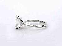 14 kt witgouden ring met 3,0 ct smaragd geslepen lab grown diamant (maat-eu-54) - afbeelding 6 van  8