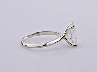 14 kt witgouden ring met 3,0 cts smaragdgeslepen laboratoriumgekweekte diamant (maat-eu-54) - afbeelding 4 van  8
