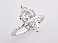 14 kt witgouden ring met 3.09 cts lab grown diamond (maat-eu-54) - afbeelding 4 van  10