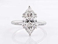 14 kt witgouden ring met 3.09 cts lab grown diamond (maat-eu-54) - afbeelding 6 van  10