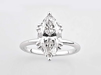 14 kt witgouden ring met 3,09 cts laboratoriumgekweekte diamant (grootte-eu-54) - afbeelding 5 van  10