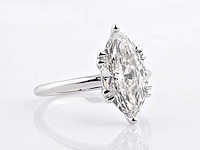 14 kt witgouden ring met 3,09 cts laboratoriumgekweekte diamant (grootte-eu-54) - afbeelding 7 van  10