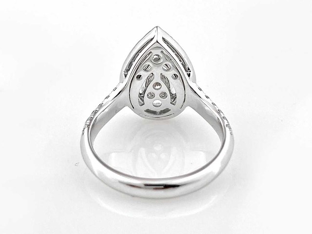 14 kt witgouden ring met in het laboratorium gekweekte diamant (maat -eu-54) - afbeelding 5 van  8