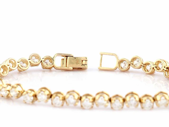 14 kt yellow gold bracelet with 4.09cts lab grown diamonds - afbeelding 4 van  9