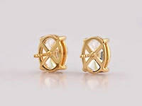 14 kt yellow gold earrings with 4.24cts lab grown diamond - afbeelding 6 van  8