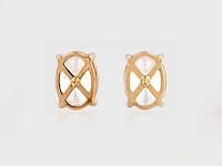 14 kt yellow gold earrings with 4.24cts lab grown diamond - afbeelding 5 van  8