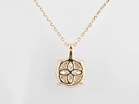 14 kt yellow gold pendant with 2 cts lab grown diamond - afbeelding 4 van  8