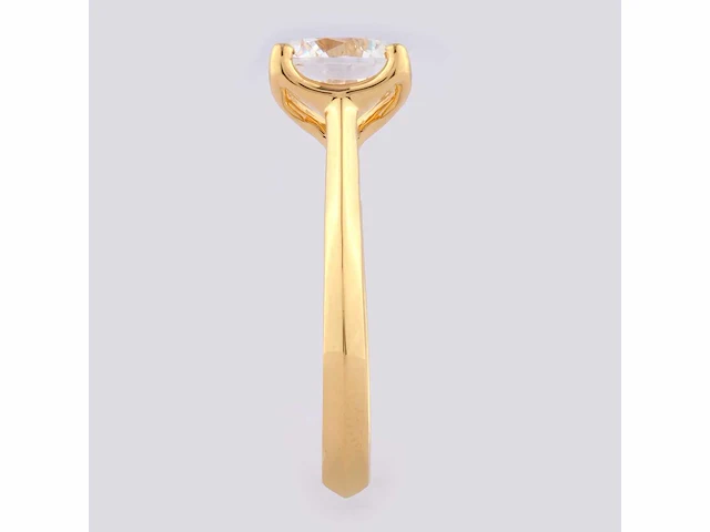 14 kt yellow gold ring with 2.0cts lab grown diamond (size-eu-54) - afbeelding 4 van  11
