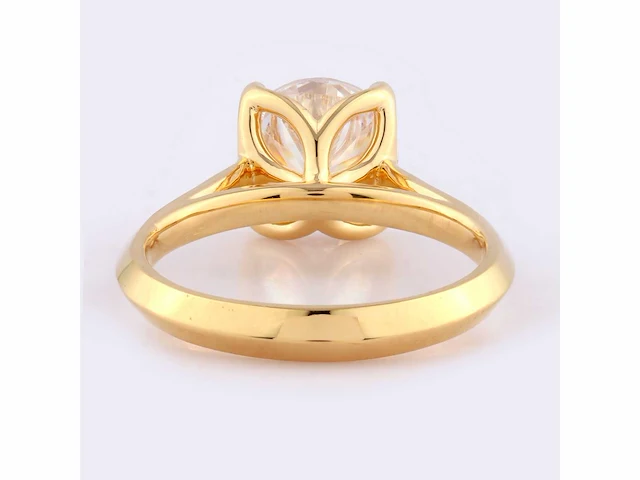 14 kt yellow gold ring with 2.0cts lab grown diamond (size-eu-54) - afbeelding 10 van  11