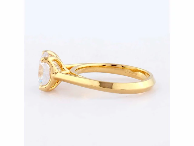 14 kt yellow gold ring with 2.0cts lab grown diamond (size-eu-54) - afbeelding 8 van  11