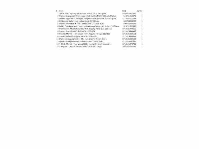 14 stuks diversen merk: marvel - afbeelding 2 van  2