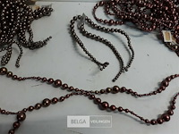 14 x kralen 2 assorti 5 x sliert enkel 1,7 m + 9 x trippel 20 cm - afbeelding 3 van  3