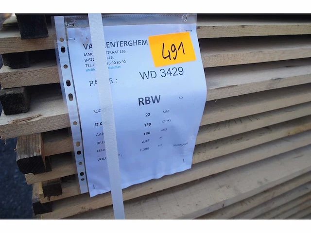 1,40 m³ eiken planken 22mm - afbeelding 2 van  5
