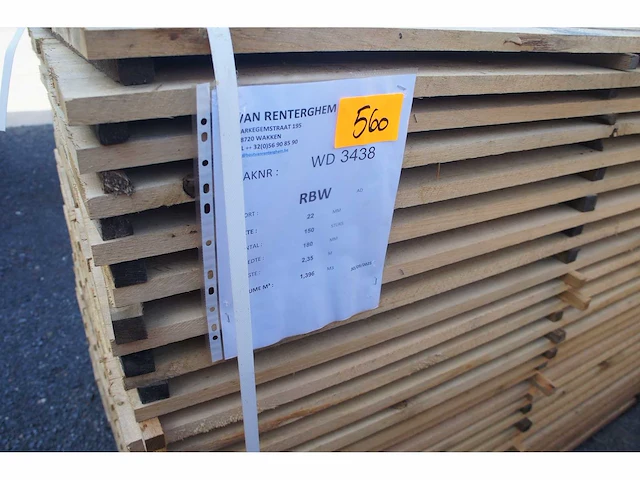 1,40 m³ eiken planken 22mm - afbeelding 2 van  4