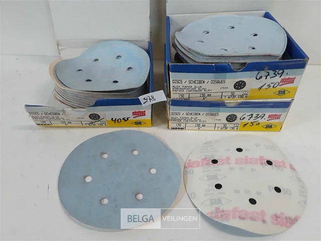 140 x schuurpads rond 150mm k150 - afbeelding 1 van  3