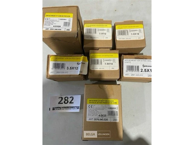 1400x spaanplaatschroeven 5 verschillende maten - afbeelding 1 van  3